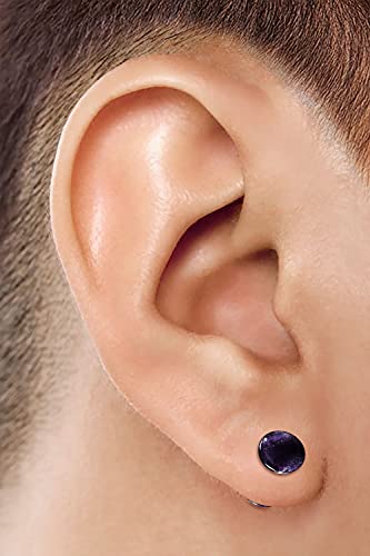 Organic Stone Amethyst Double Flared Saddle Ear Gauge Double Flare plugs Stretcher Lobe Earring Piercing Jewelry Choose Sizes - color: 2pcs-4g (5mm)-Stone