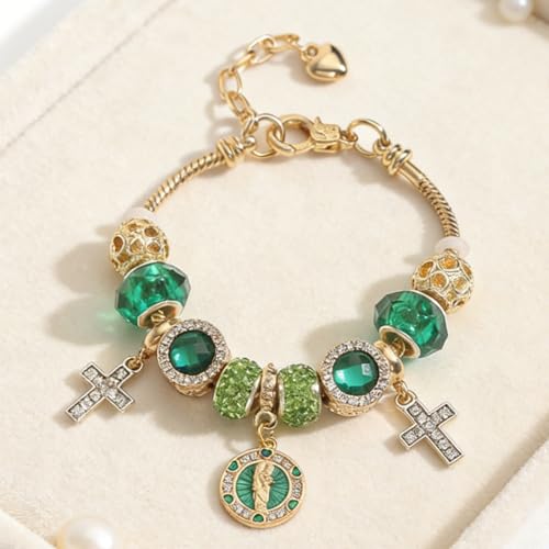 Cross bracelet for women Sacred Heart of Jesus Gold Bracelets for Women Confirmation and Baptism Gifts, Encouragement Presents for Mom Sister Daughter and Friends, Christian Jewelry | sacred heart bracelet,christian bracelet,heart bracelet for women,catho