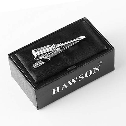 HAWSON 2 inch Tie Clip for Men-Novelty Sport Necktie Bar Clip,Tie Pin,Special Interesting Gift for Men - style: Screwdriver