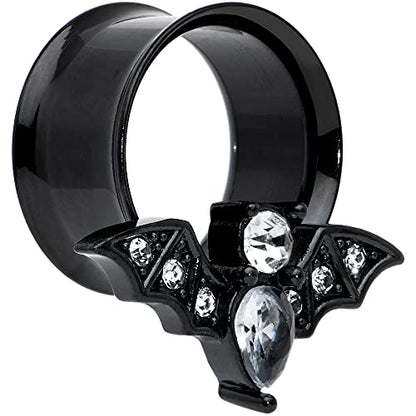 Body Candy Womens 2Pc PVD Stainless Steel Bat Double Flare Tunnel Plug Earring Ear Plug Gauges Set of 2 - style: 16mm (758")