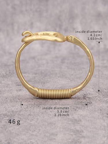 GelConnie Chunky Cuff Bangle Bracelet for Women, Statement Jewelry | Gold and Silver Tone Cuff Bangles with Resin, Crystal and Textured Accents for Party, Vacation and Dressy Looks - style: Bangle 03-Gold