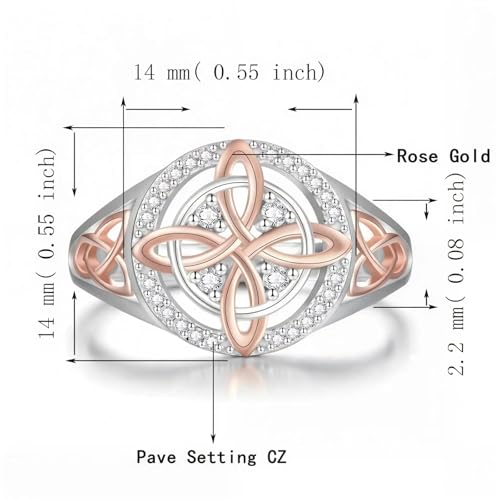 Witches Knot Ring Double Color Zircon Ring Minimalist Design Elegant All-Match Premium Sense Band Ring Jewelry