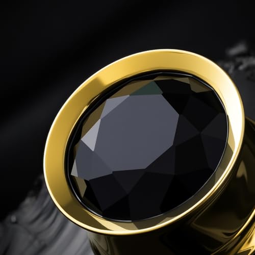 COOEAR Ear Gauges Plugs Stainless Steel/Black/Gold Crystal Ear Plugs Screw Back Tunnel Expander Stretcher Piercing Jewelry. - color: S8768J, size: 16mm