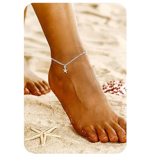 MODRSA Toe Rings for Women Toe Rings and Anklets for Women Toe Ring Adjustable Toe Rings Silver Rose Gold - color: E1-toe rings +anklets -silver