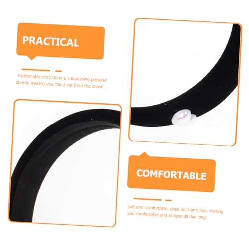 SHERCHPRY Velvet Padded Headband for Women Retro Wide Non- Hair Accessory for Face Washing and Outdoor Activities Fashion Headband for Teens and Adults