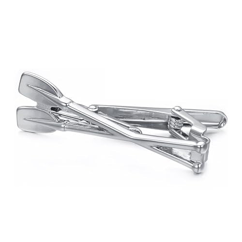 Yoursfs Unique Ship Car Tie Clips for Men Novelty Cool Transportation vehicles Tie Clip Bar Pins Men's Fashion Jewelry - style: Steel Silver Paddle