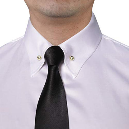 3PCS Classic Ball Head Brass Shirt Collar Bar Tie Pins Set for Men Wedding Business with Gift Box - color: Ball Head