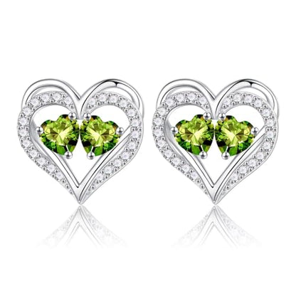 Iefil Birthstone Earrings for Women - 925 Sterling Silver Birthstone Earrings, Anniversary Birthday Gifts for Women Wife Girlfriend Mom - color: 08-08-Aug-Aug Birthstone