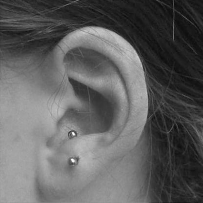 Rook Piercing Jewelry Rook Earrings for Women Eyebrow Rings Surgical Steel Vertical Labret Jewelry 16g 14g Curved Barbell Snug Daith Surface Tragus Piercing Jewelry Silver Gold - color: A8-5pcs black