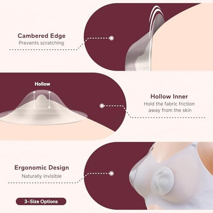 Momcozy 999 Silver Nursing Cups, Hole-Free Design,XL Size | Breastfeeding Essentials,Nipple Cover for Breastfeeding Newborns,XL Size - size: XL/Hole-free