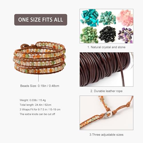 Artilady Leather Wrap Bracelet for Women, Pearl Beaded Bangle Stack Jewelry | Easy on-off, Elegant Handmade Multi-Layered, Daily Casual Date Beach Vacation, Gift for Ladies, Mother, Sister & Friend - style: Green bead