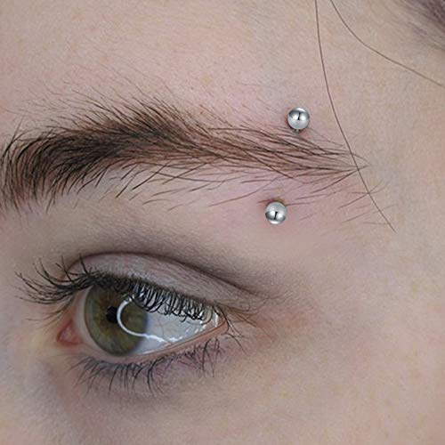 Anicina Rook Curved Barbell Piercing Jewelry Surgical Steel Rook Earrings Eyebrow Rings for Women Horseshoe Rook Eyebrow Septum Piercing Hoop 16G Silver Black - color: A1- black silver- 10mm