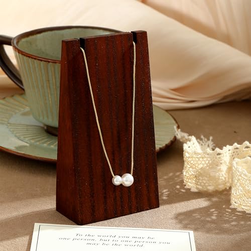 Gold Pearl Necklaces for Women - White Pearls Jewelry Gifts Wedding Bride Bridesmaid Jewelry - color: Gold-Two Pearl B