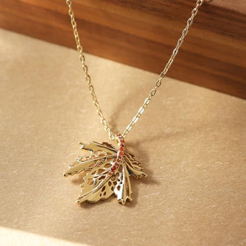 Sonateomber Gold Stone Pendant Necklace for Women, Chunky Statement Dainty Heart Oval Natural Gemstone Dangle Necklaces Wedding Prom Accessories Fashion Jewelry Gift - color: Maple