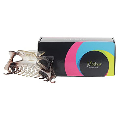 Women's Jumbo Jaw Clip Extra Large Marbelized Hair Claw (Glitter Brown) - color: Glitter Brown