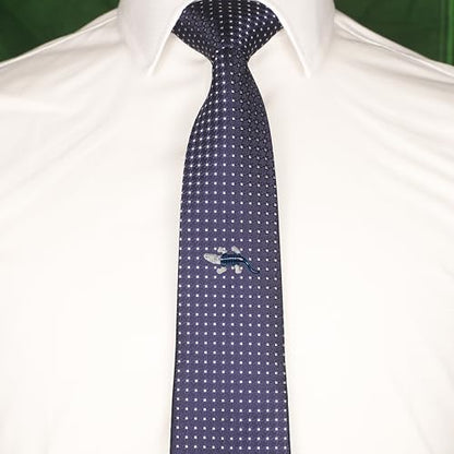 Men’s Tie Tack Tie Pin with Chain – Classic Lapel Pin Accessory for Dress Shirts, Suits & Formal Wear - style: Alligator