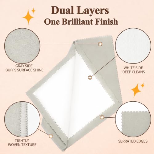 6 PCS Large Silver Polishing Cloth Kit, 3 Pack 10" x 12" Jewelry Cleaner Cloths with 3 Soft Brushes, Tarnish Remover & Scratch-Free Cleaner for Silver, Gold, Diamond, Coins, Watches, Deep Gray & Gray - color: Set of 3 Brushes + 3 Cloths(deep Gray, Light G
