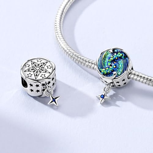 14K Gold Plated Charms for Bracelets Necklace Star Moon Cross Beads Woman | 925 Sterling Silver Charms Butterfly Cute Cat Dog Evil Eye Lucky Bracelet Beads Aesthetic Peandant Jewelry Gift for Mom - color: silver 1