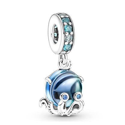 9 Pack Silver Spacer Beads Charms fit Bracelet, Heart Beads DIY Jewelry Gifts Women - color: B3