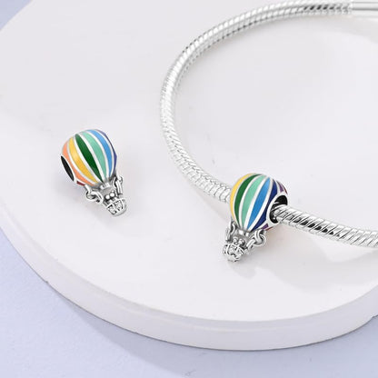 CYCUFF 925 Sterling Silver Charms Suitable for Charm Necklaces, Bracelet Pendants Beads Jewellery Gift for Women - color: Hot Air Balloon Beads