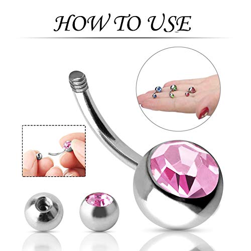 OMAIGAR Belly Rings for Women, Surgical Stainless Steel Belly Button Rings, Ideal Gift with Cute Package