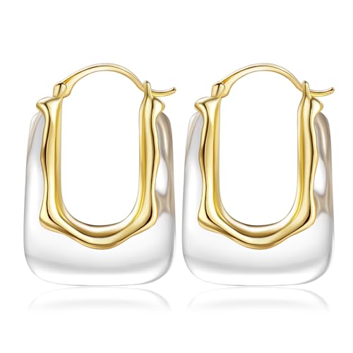 Acrylic Gold Hoop Earrings Chunky Huggie Statement Vintage Earrings Cute Resin Drop Earring Trendy Jewelry Gifts for Women - color: Clear, size: Huggie