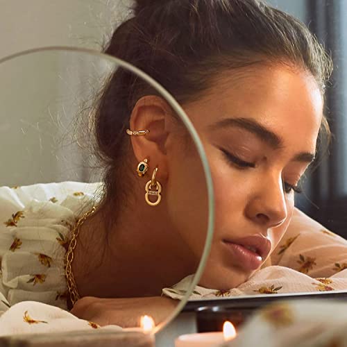 Women Ear Cuff Earring Gold Non Pierced Ear Cartilage Clip on Wrap Hoop 14K Gold Filled Tiny Boho Beach Simple Minimalist Delicate Handmade Hypoallergenic Jewelry Gift-Sold as Single/Pair - style: Tube B