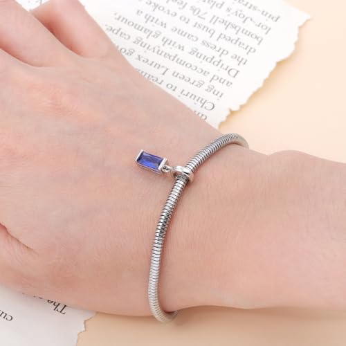 Helonley Birthstone Charms for Charms Bracelet: Birth Stone Charms | 925 Sterling Silver Birth Stone Bead Charms for Bracelets and Necklaces, Christmas Birthday Gifts for Mom and Wife - color: Sept.