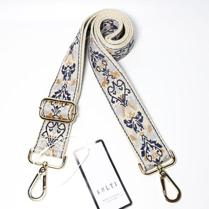 Kolti Purse Strap Replacement Crossbody Handbag Stripe Wide Adjustable - color: Gold Buckle-375