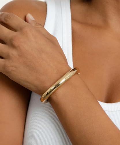 SOFYBJA 18k Gold Plated Personalized Chunky Cuban Oval Link Chain Bracelets for Men Toggle Rope Bracelet Jewelry for Women - style: Catheter Circles Double Mixed Link Bracelet