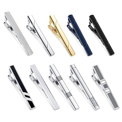 Premium Men’s Gift Tie Set Silky Necktie Pocket Squares Tie Clips Cufflinks For Men - color: Men's Style 6