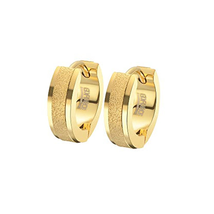 Small Huggie Hoop Earrings for Women - color: Brushed Gold