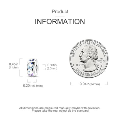 Pandach 925 sterling silver Clip Spacer Charm for Bracelet Clip Lock Stopper Bead Spacer European Openable Beads 2Pcs - style: 2-KJC898