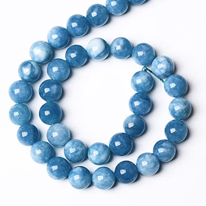 4MM 86PCS Blue Aquamarine Jade Loose Beads for Jewelry Making DIY Bracelet - color: Aquamarine Jade, size: 4mm