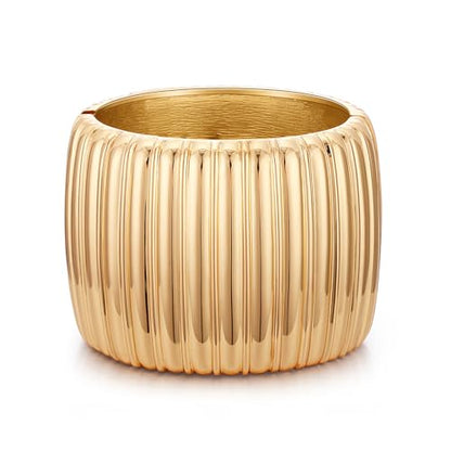 YMBYCM Gold Chunky Bangle Bracelets for Women | Trendy Wide Chunky Cuff Bracelets Wrap Bracelet Fashion Jewelry Accessories - color: F-G