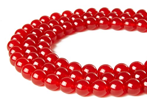 100pcs 6mm Carnelian Beads Natural Gemstone Beads Round Loose Beads for Jewelry Making - color: Carnelian, size: 6mm