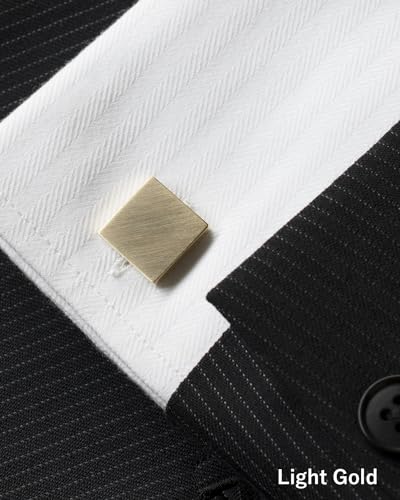 [TAVARAT] Cufflinks for Men cuff links mens Black Silver Light Gold Tps-166 - style: light gold (Tps-064)
