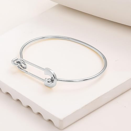 925 Sterling Silver Bracelet Plated Cuff Bangle Bracelet Fashionable Multi-layer Cross Wire Bangle Bracelet Open Adjustable Wide Cuff Bracelet for Teen Girls Fashion Jewelry - color: 15