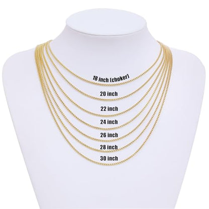 Fiusem Pendant Necklace for Men, Stainless Steel Bar Chain | Silver Tone/14k Gold Plated/Black Mens Pendant Necklaces with 2.5mm Box Chain, Jewelry Gifts 18-28 Inch - color: gold, size: 18 Inches, style: Clasp Rectangle