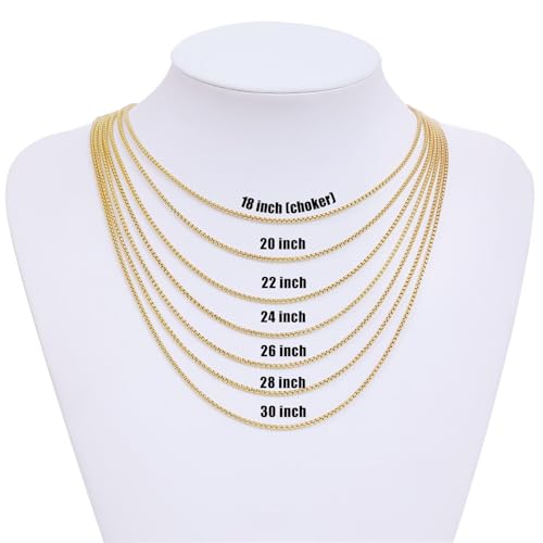 Fiusem Pendant Necklace for Men, Stainless Steel Bar Chain | Silver Tone/14k Gold Plated/Black Mens Pendant Necklaces with 2.5mm Box Chain, Jewelry Gifts 18-28 Inch - color: gold, size: 20 Inches, style: Clasp Rectangle