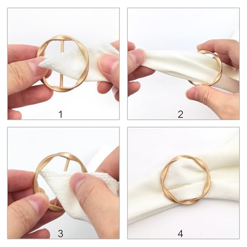 Quacc 8 PCS Silk Scarf Clips T-shirt Tie Clips for Women, Clothes Corner Knotted Button Fashion Alloy Round Clasp Circle Clip Buckle Rhinestone Oval Clothing Wrap Holder (3 Sizes)