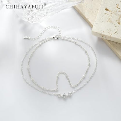 Sterling Silver Ankle for Bracelets Women 14K Gold Waterproof Layered Stackable Chain Sparkling Zircon Adjustable Non Tarnish Anklet Bracelet for Summer Beach Jewelry Gift - color: SilverA
