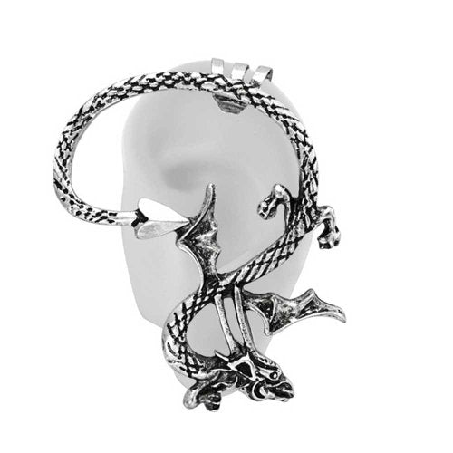 Bling Jewelry Geometric Cartilage Plain Band With Two Chains Ear Warp Cuff CZ Stud Ear Lobe Earring For Women Teens Men Rose 14K Gold Plated .925 Sterling Silver - color: Gold-Tone