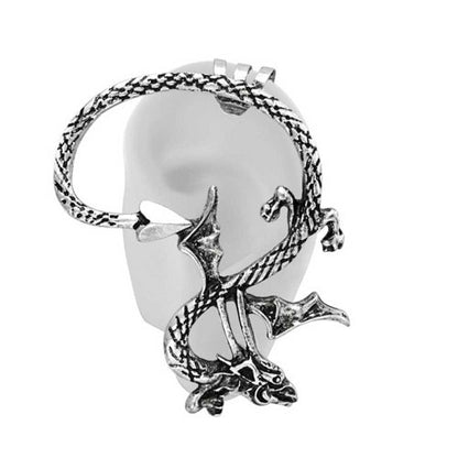 Bling Jewelry Geometric Cartilage Plain Band With Two Chains Ear Warp Cuff CZ Stud Ear Lobe Earring For Women Teens Men Rose 14K Gold Plated .925 Sterling Silver - color: Gold-Tone