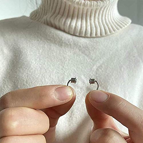 Magnetic Septum Nose Ring Horseshoe Fake Nose Ring Hoop Reusable Nose Ring Hoop Non-Piercing 316L Stainless Steel - 5 Pack