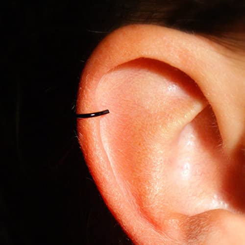 QWALIT Fake Nose Ring Fake Lip Piercing Fake Lip Ring Fake Nose Ring Hoop Fake Snake Bites Fake Lip Piercings Faux Lip Rings Fake Nose Piercing Clip on Nose Ring Spring - color: A5-spring + basic- black