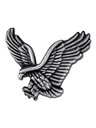 PinMart Patriotic Eagle Pin - Soaring American Eagle Enamel Lapel Pin - color: Nickel Antique Eagle, size: 25 Pack