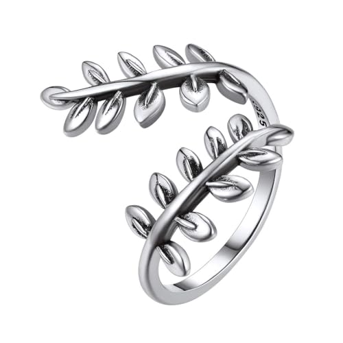 ChicSilver Toe Rings for Women 925 Sterling Silver Adjustable Toe Ring | 925 sterling silver, hypoallergenic for sensitive skin, adjustable open band, summer beach wear gift - color: F: Leaf (1 pc)
