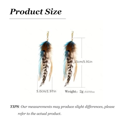Feather Earrings Native American Earrings Boho Dangle Earrings for Women Tribal Indian Dreamcatcher Hippie Western Festival Summer Beach Jewelry - color: A2:Boho Dangle Earrings