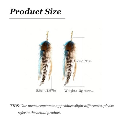 Feather Earrings Native American Earrings Boho Dangle Earrings for Women Tribal Indian Dreamcatcher Hippie Western Festival Summer Beach Jewelry - color: A2:Boho Dangle Earrings